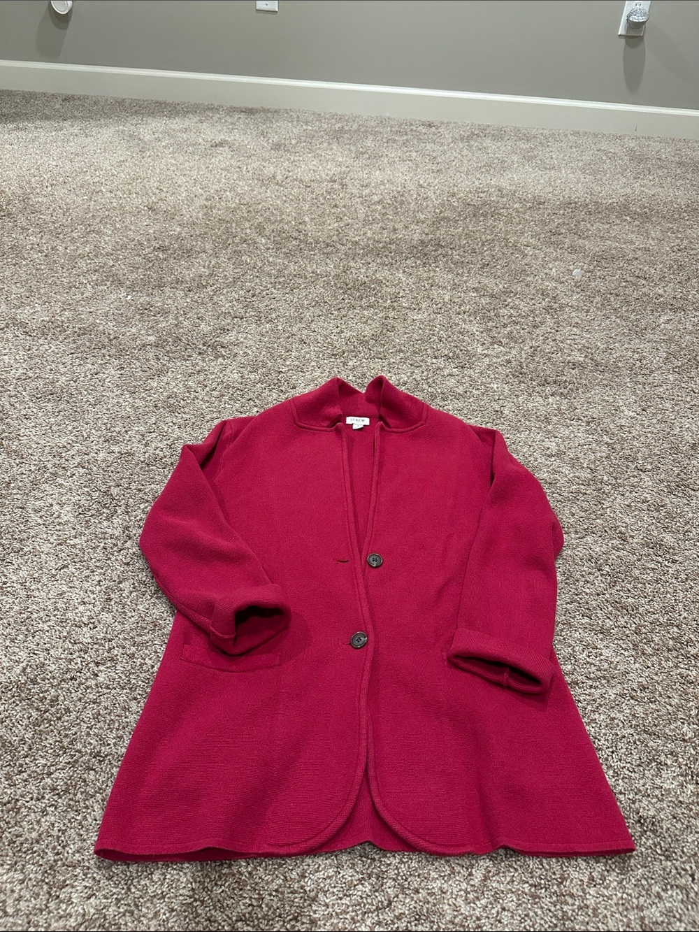 J crew  100% cotton blazer
Deep Magenta pink
Size small
